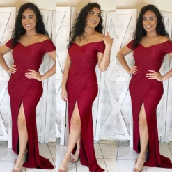 Veronica Dress (Burgundy)
