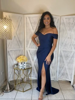Veronica Dress (Navy)