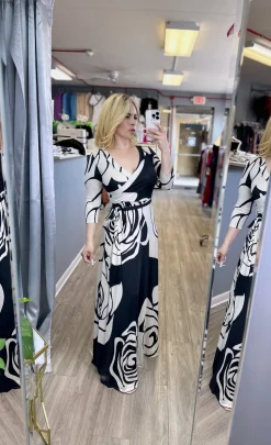White Rose Maxi Dress