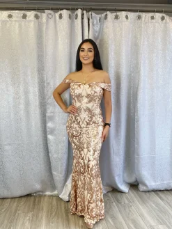 Ximena Sequin Dress (Champagne)