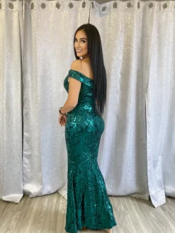 Ximena Sequin Dress (Emerald)