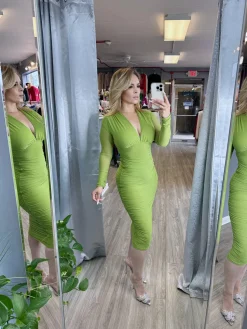 Ziana Dress (Apple Green)