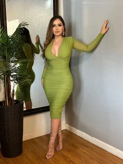 Ziana Dress (Apple Green)