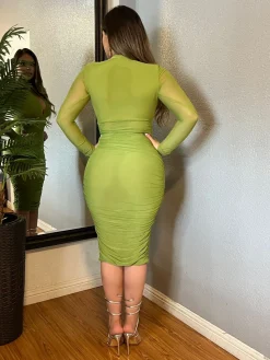 Ziana Dress (Apple Green)