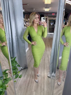 Ziana Dress (Apple Green)