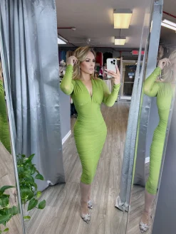 Ziana Dress (Apple Green)