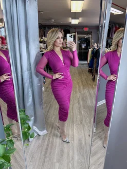 Ziana Dress (Magenta)