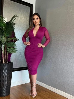 Ziana Dress (Magenta)