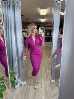 Ziana Dress (Magenta)
