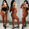 Zuleyma 2PC-Set Zip Up (Rust)